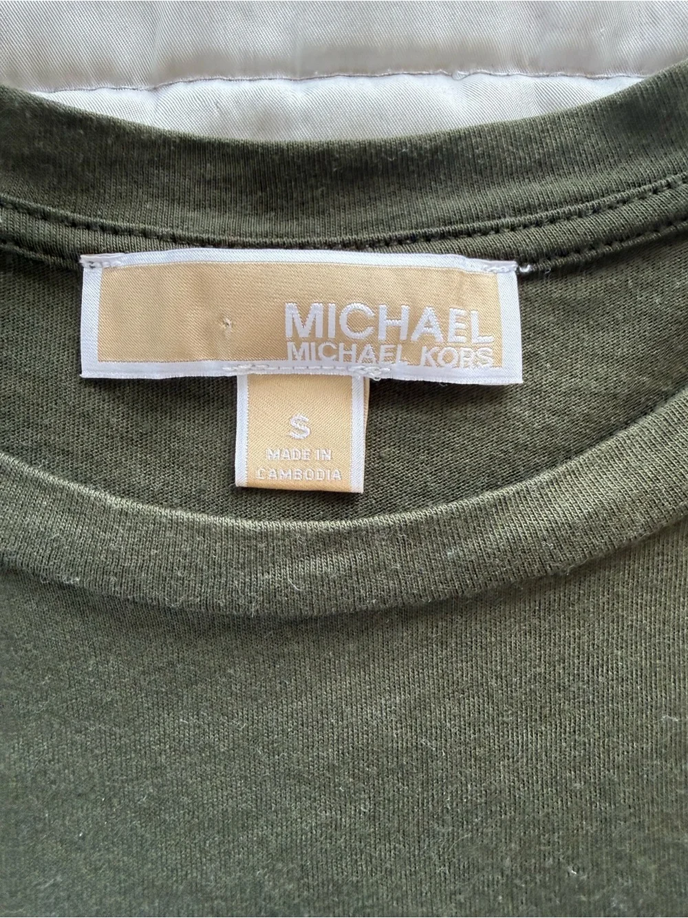 Michael Kors Olive Green Crewneck Tee